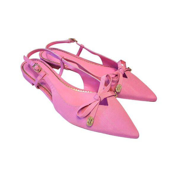 Circus by Same Edelman Lafayette Bow Pointed Toe Slingback Flats - Picture 3 of 11